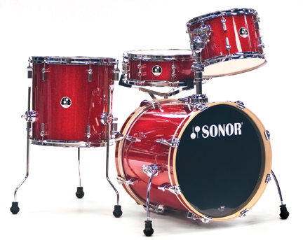 Sonor’s Red Galaxy Sparkle Finish