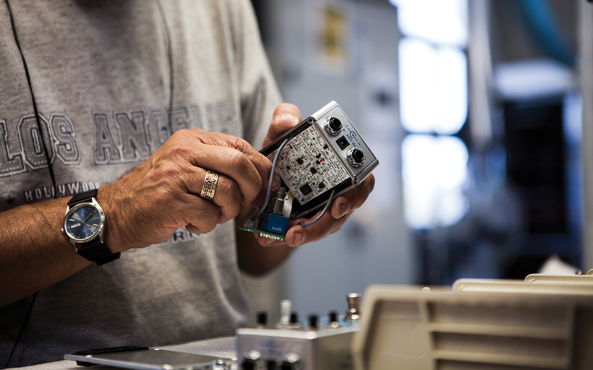 A snapshot of pedal production at Seymour Duncan.