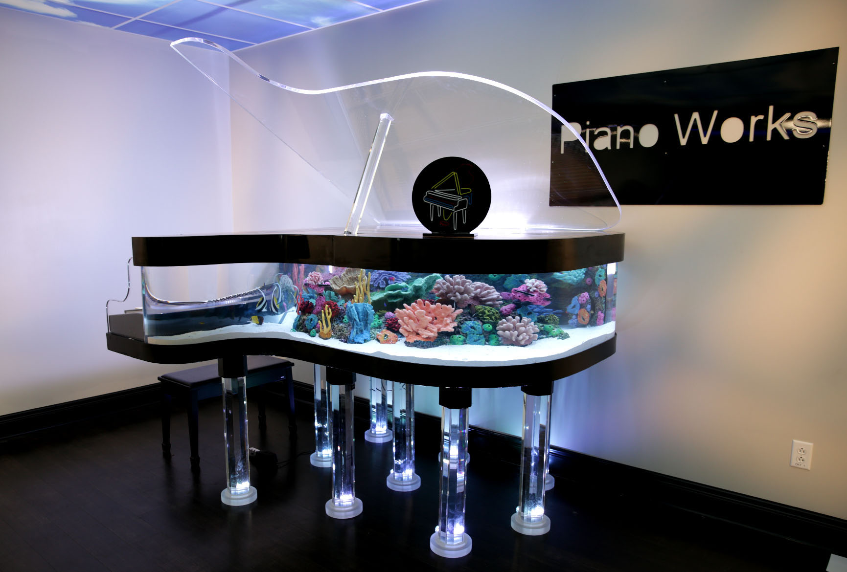 Roland Piano Featured as Part of a Custom Fish Tank on Animal Planet's  Tanked