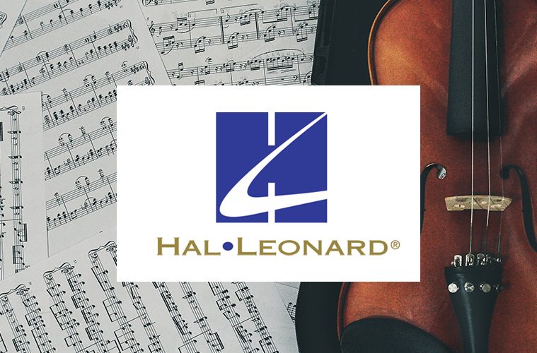 hal leonard logo on sheetmusic background